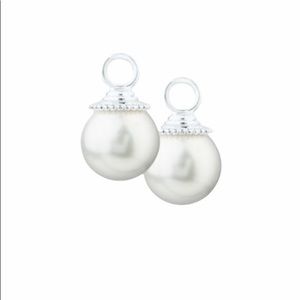 New Origami Owl White Pearl Earring Drops